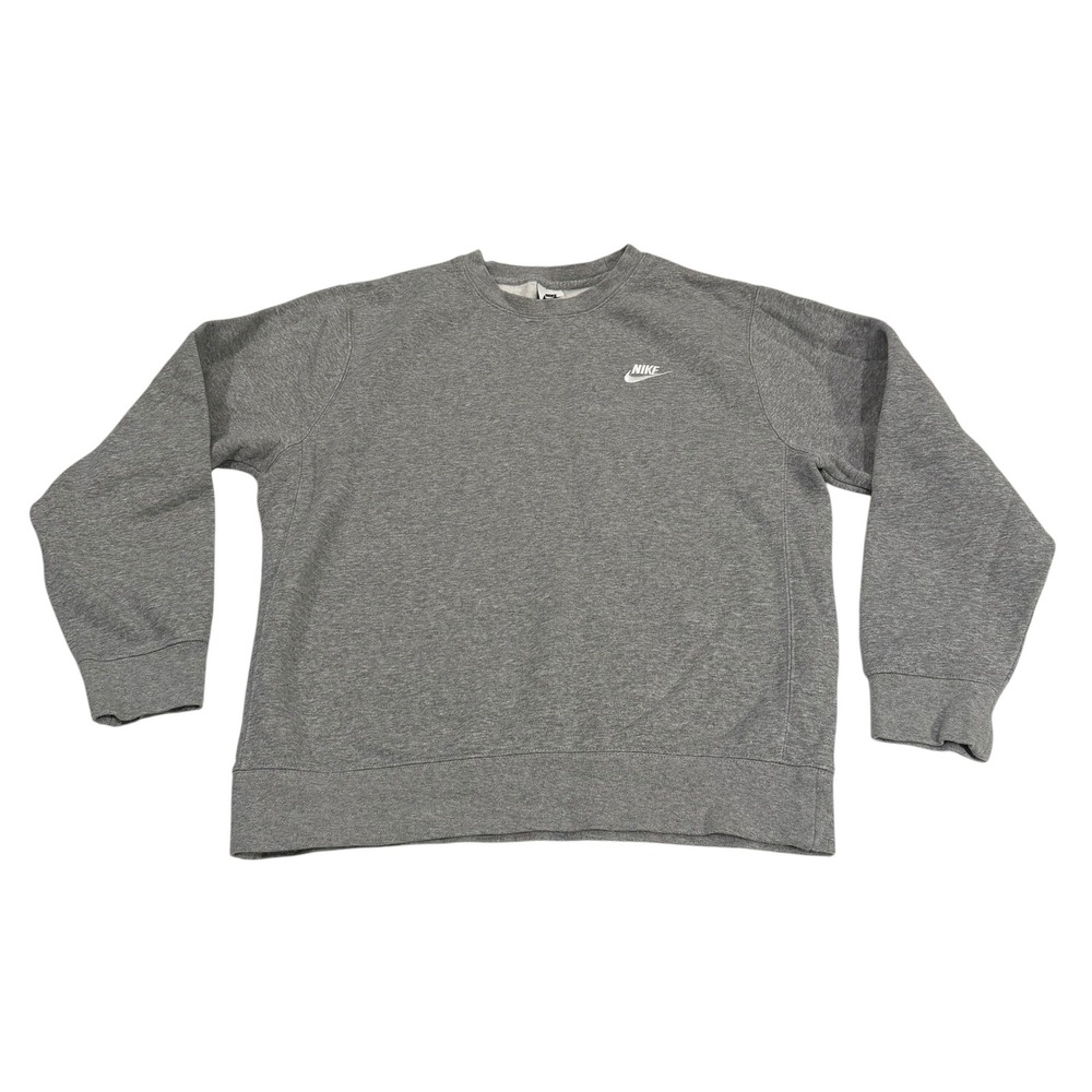 Nike Sportswear Club Fleece Crewneck Sweatshirt Mens Small Grey BV2662-063 - Picture 1 of 7